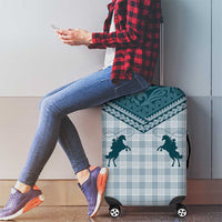 Aloha Hawaii Cowboys Paniolo Luggage Cover Teal Palaka - Polynesian Pride