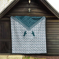 Aloha Hawaii Cowboys Paniolo Quilt Teal Palaka - Polynesian Pride