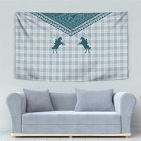Aloha Hawaii Cowboys Paniolo Tapestry Teal Palaka - Polynesian Pride