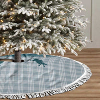 Aloha Hawaii Cowboys Paniolo Tree Skirt Teal Palaka - Polynesian Pride