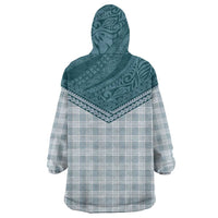 Aloha Hawaii Cowboys Paniolo Wearable Blanket Hoodie Teal Palaka - Polynesian Pride