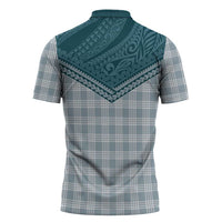 Aloha Hawaii Cowboys Paniolo Zipper Polo Shirt Teal Palaka - Polynesian Pride