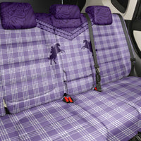 Aloha Hawaii Cowboys Paniolo Back Car Seat Cover Violet Palaka - Polynesian Pride
