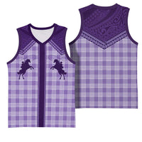 Aloha Hawaii Cowboys Paniolo Basketball Jersey Violet Palaka - Polynesian Pride