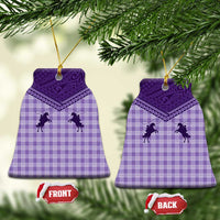 Aloha Hawaii Cowboys Paniolo Ceramic Ornament Violet Palaka - Polynesian Pride