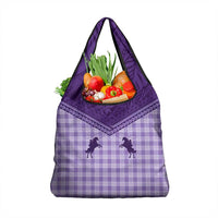 Aloha Hawaii Cowboys Paniolo Grocery Bag Violet Palaka - Polynesian Pride