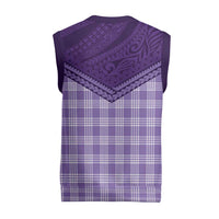 Aloha Hawaii Cowboys Paniolo Christmas Knitted V-Neck Vest Violet Palaka - Polynesian Pride