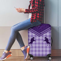 Aloha Hawaii Cowboys Paniolo Luggage Cover Violet Palaka - Polynesian Pride