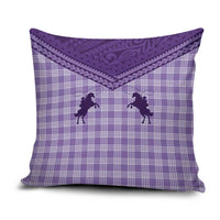 Aloha Hawaii Cowboys Paniolo Pillow Cover Violet Palaka - Polynesian Pride