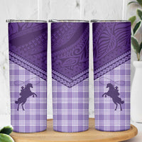 Aloha Hawaii Cowboys Paniolo Skinny Tumbler Violet Palaka - Polynesian Pride