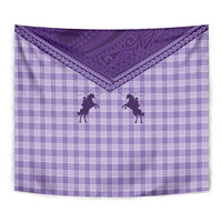 Aloha Hawaii Cowboys Paniolo Tapestry Violet Palaka - Polynesian Pride