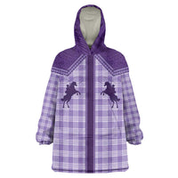 Aloha Hawaii Cowboys Paniolo Wearable Blanket Hoodie Violet Palaka - Polynesian Pride