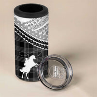 Aloha Hawaii Cowboys Paniolo 4 in 1 Can Cooler Tumbler Black Palaka - Polynesian Pride