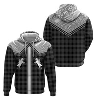 Aloha Hawaii Cowboys Paniolo Hoodie Black Palaka - Polynesian Pride