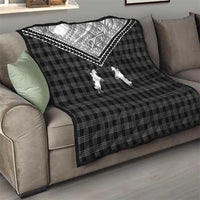 Aloha Hawaii Cowboys Paniolo Quilt Black Palaka - Polynesian Pride