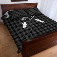 Aloha Hawaii Cowboys Paniolo Quilt Bed Set Black Palaka - Polynesian Pride