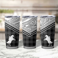 Aloha Hawaii Cowboys Paniolo Tumbler Cup Black Palaka - Polynesian Pride