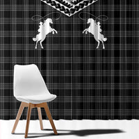 Aloha Hawaii Cowboys Paniolo Window Curtain Black Palaka - Polynesian Pride