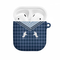 Aloha Hawaii Cowboys Paniolo AirPods Case Navy Blue Palaka LT7 Navy - Polynesian Pride
