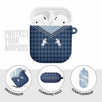 Aloha Hawaii Cowboys Paniolo AirPods Case Navy Blue Palaka LT7 - Polynesian Pride