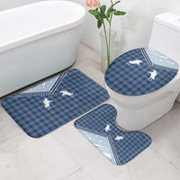 Aloha Hawaii Cowboys Paniolo Bathroom Set Navy Blue Palaka - Polynesian Pride