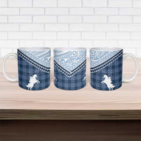 Aloha Hawaii Cowboys Paniolo Ceramic Mug Navy Blue Palaka - Polynesian Pride