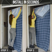 Aloha Hawaii Cowboys Paniolo Door Cover Navy Blue Palaka - Polynesian Pride