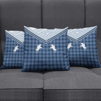 Aloha Hawaii Cowboys Paniolo Pillow Cover Navy Blue Palaka - Polynesian Pride