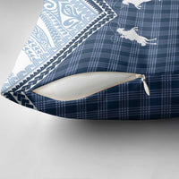 Aloha Hawaii Cowboys Paniolo Pillow Cover Navy Blue Palaka - Polynesian Pride