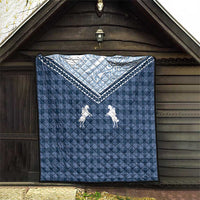 Aloha Hawaii Cowboys Paniolo Quilt Navy Blue Palaka - Polynesian Pride