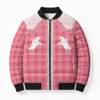 Aloha Hawaii Cowboys Paniolo Bomber Puffer Jacket Rose Palaka - Polynesian Pride