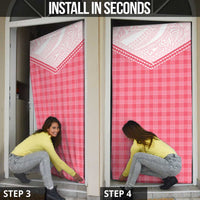 Aloha Hawaii Cowboys Paniolo Door Cover Rose Palaka - Polynesian Pride