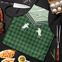 Aloha Hawaii Cowboys Paniolo Apron Forest Green Palaka - Polynesian Pride