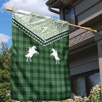 Aloha Hawaii Cowboys Paniolo Garden Flag Forest Green Palaka - Polynesian Pride