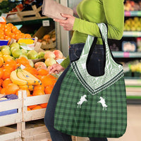 Aloha Hawaii Cowboys Paniolo Grocery Bag Forest Green Palaka - Polynesian Pride