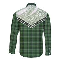 Aloha Hawaii Cowboys Paniolo Long Sleeve Button Shirt Forest Green Palaka - Polynesian Pride