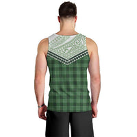 Aloha Hawaii Cowboys Paniolo Men Tank Top Forest Green Palaka - Polynesian Pride