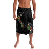 Kia Ora New Zealand Floral Personalized Lavalava Black - Polynesian Pride