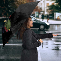 Kia Ora New Zealand Floral Umbrella Black - Polynesian Pride