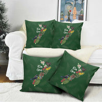 Kia Ora New Zealand Floral Pillow Cover Sage Green - Polynesian Pride