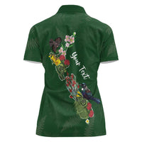 Kia Ora New Zealand Floral Personalized Women Polo Shirt Sage Green LT7 - Polynesian Pride