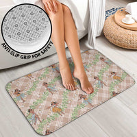 Beige Palaka Hula Girls Seamless Hawaii Aloha Bathroom Set - Polynesian Pride