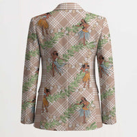 Beige Palaka Hula Girls Seamless Hawaii Aloha Blazer LT7 - Polynesian Pride