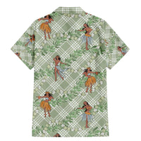 Mint Palaka Hula Girls Seamless Hawaii Aloha Family Matching Mermaid Dress and Hawaiian Shirt - Polynesian Pride