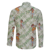 Mint Palaka Hula Girls Seamless Hawaii Aloha Family Matching Summer Maxi Dress and Hawaiian Shirt LT7 - Polynesian Pride