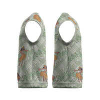 Mint Palaka Hula Girls Seamless Hawaii Aloha Christmas Knitted V-Neck Vest - Polynesian Pride