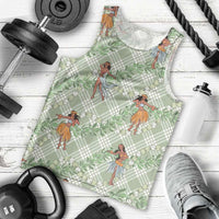 Mint Palaka Hula Girls Seamless Hawaii Aloha Men Tank Top - Polynesian Pride