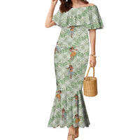 Mint Palaka Hula Girls Seamless Hawaii Aloha Mermaid Dress - Polynesian Pride