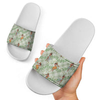 Mint Palaka Hula Girls Seamless Hawaii Aloha Slide Sandals - Polynesian Pride