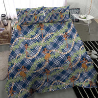 Navy Blue Palaka Hula Girls Seamless Hawaii Aloha Bedding Set - Polynesian Pride